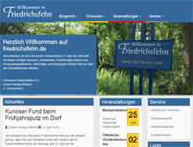 Tablet Screenshot of friedrichsfehn.de